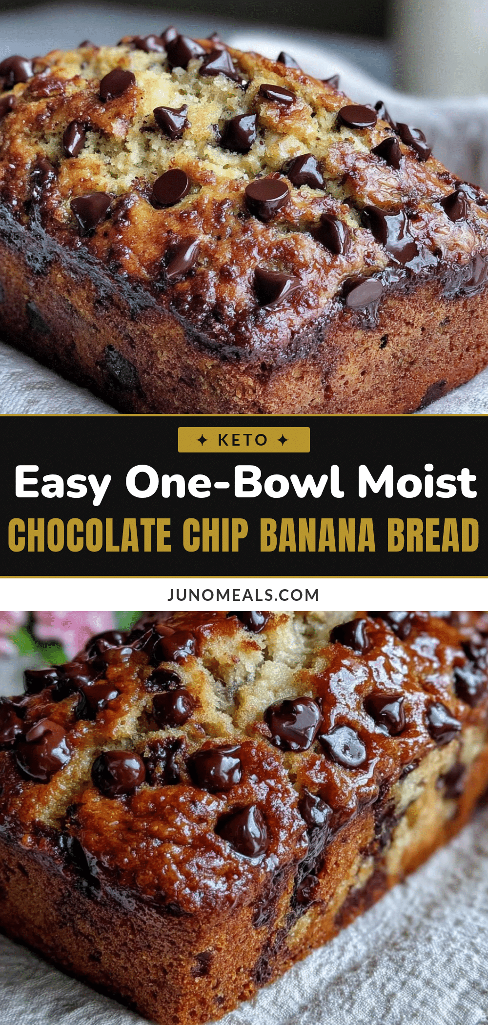 moist chocolate chip banana bread recipe