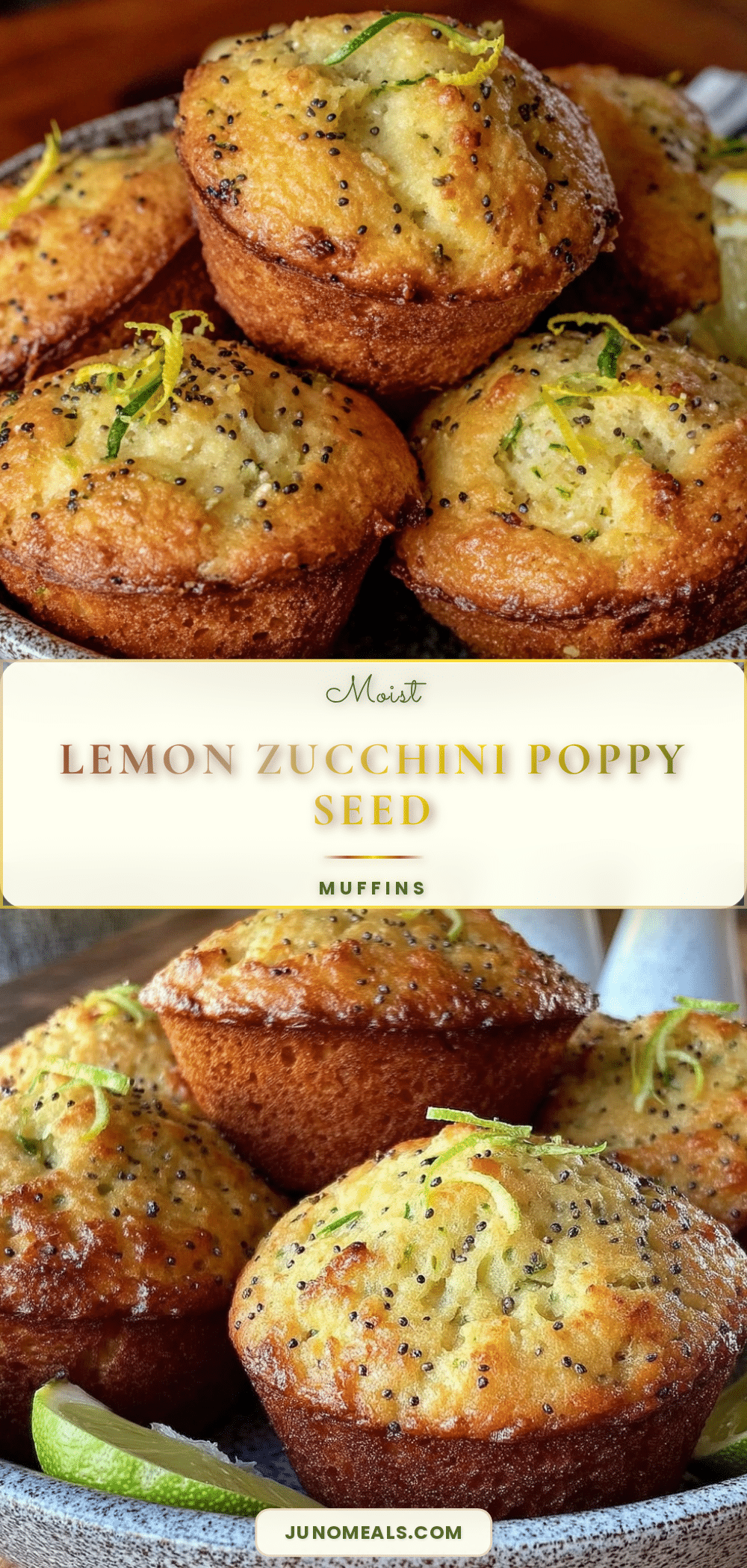 moist lemon zucchini muffins recipe