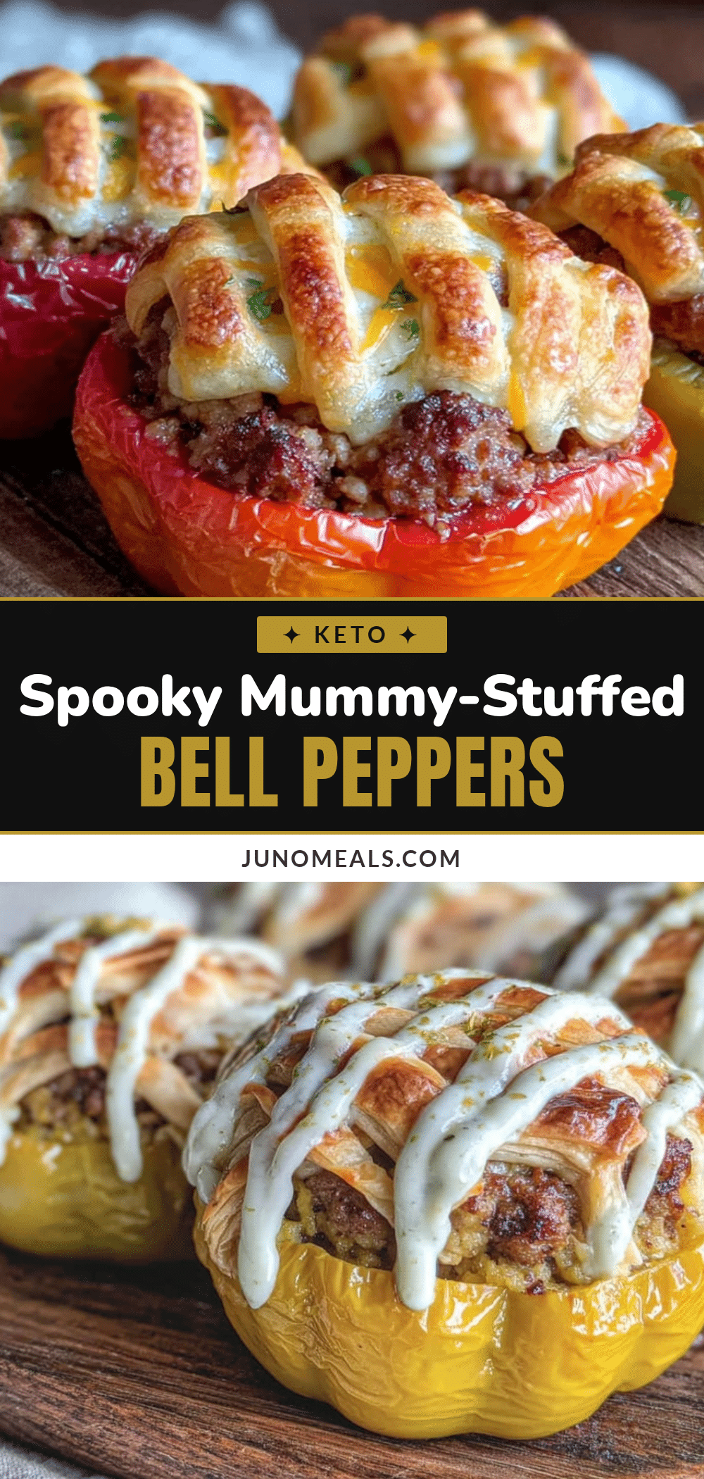 mummy-stuffed bell peppers recipe