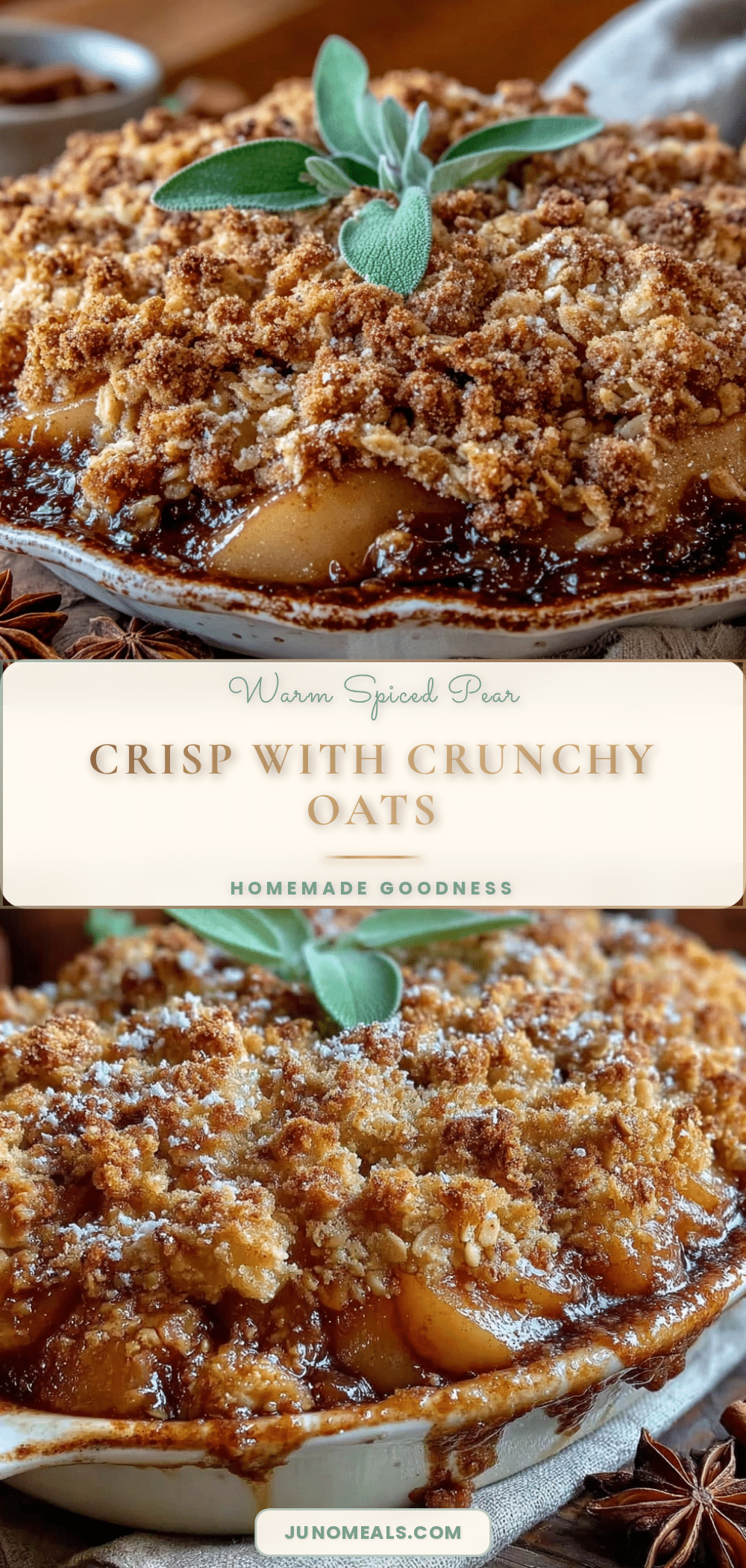 spiced pear crisp recipe