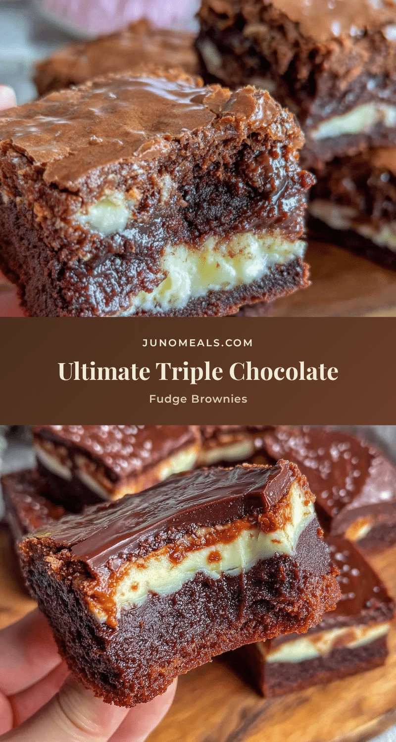 triple chocolate fudge brownies recipe