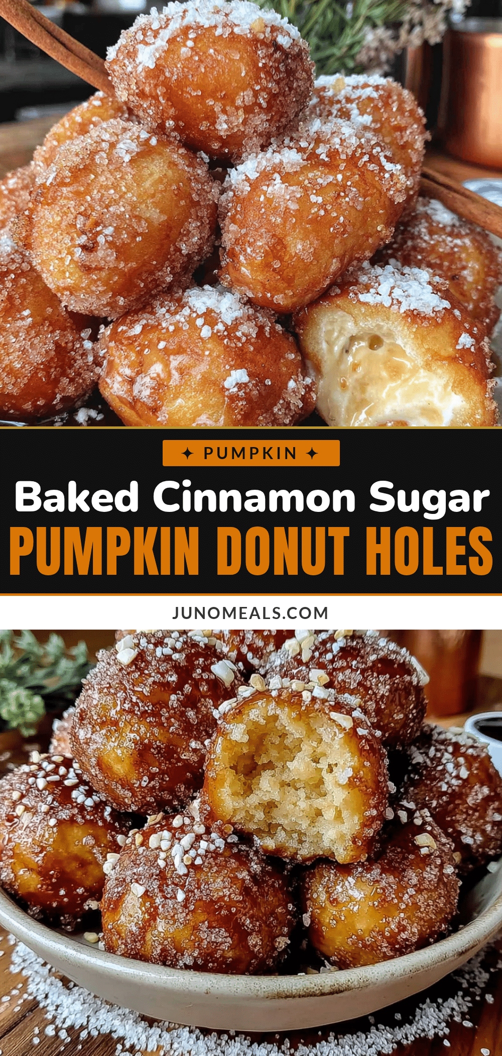 baked pumpkin donut holes recipe