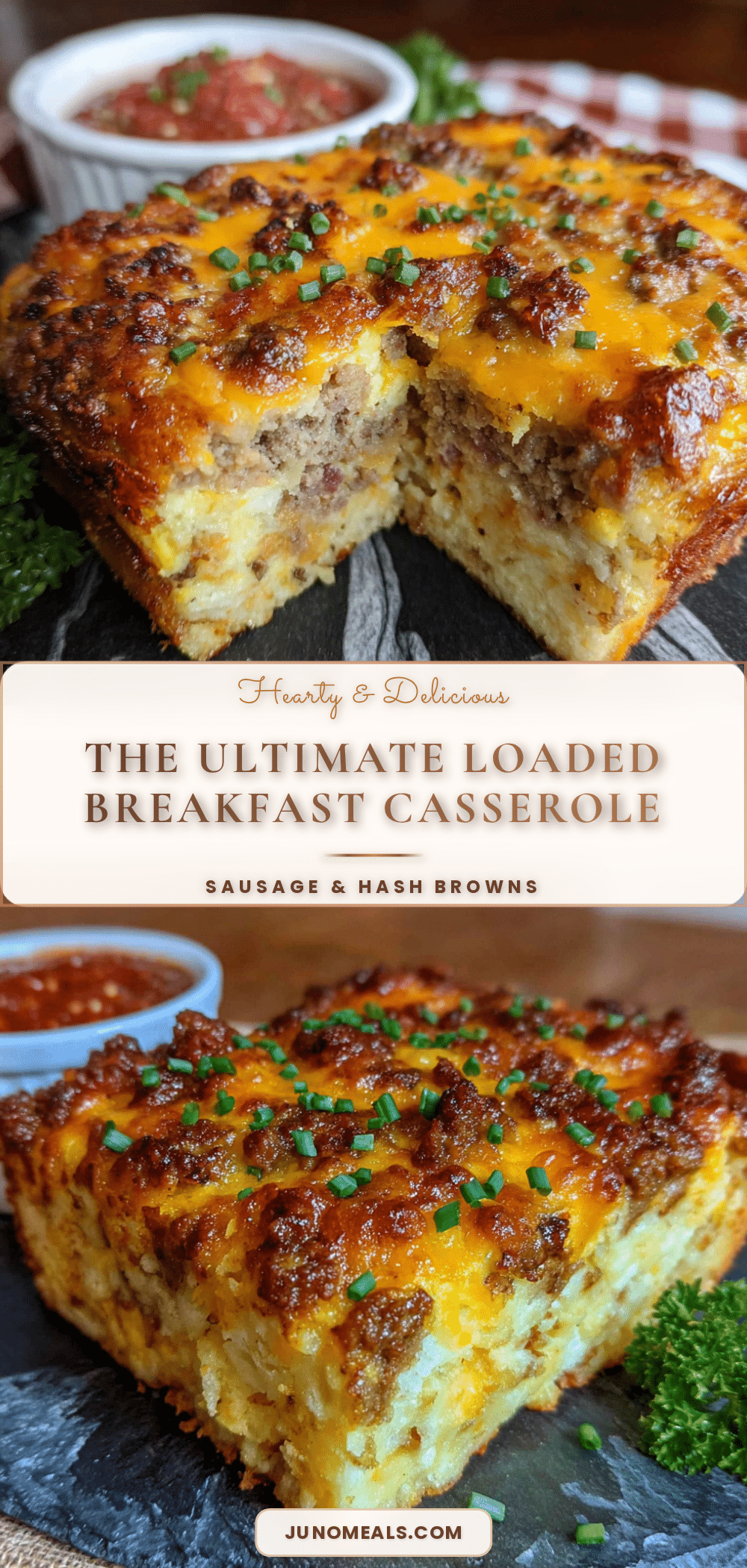 breakfast casserole with sausage and hash browns recipe