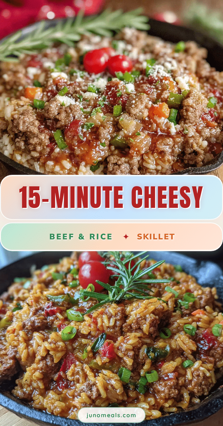 cheesy beef and rice skillet recipe