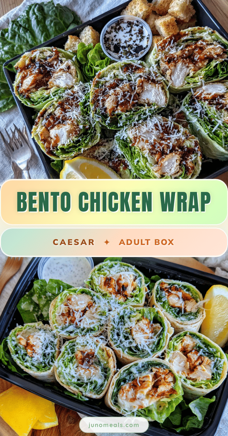 chicken Caesar wrap adult bento box recipe