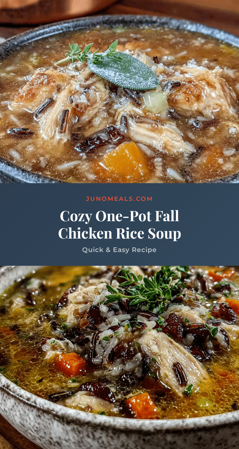 cozy one-pot chicken and wild rice fall soup recipe