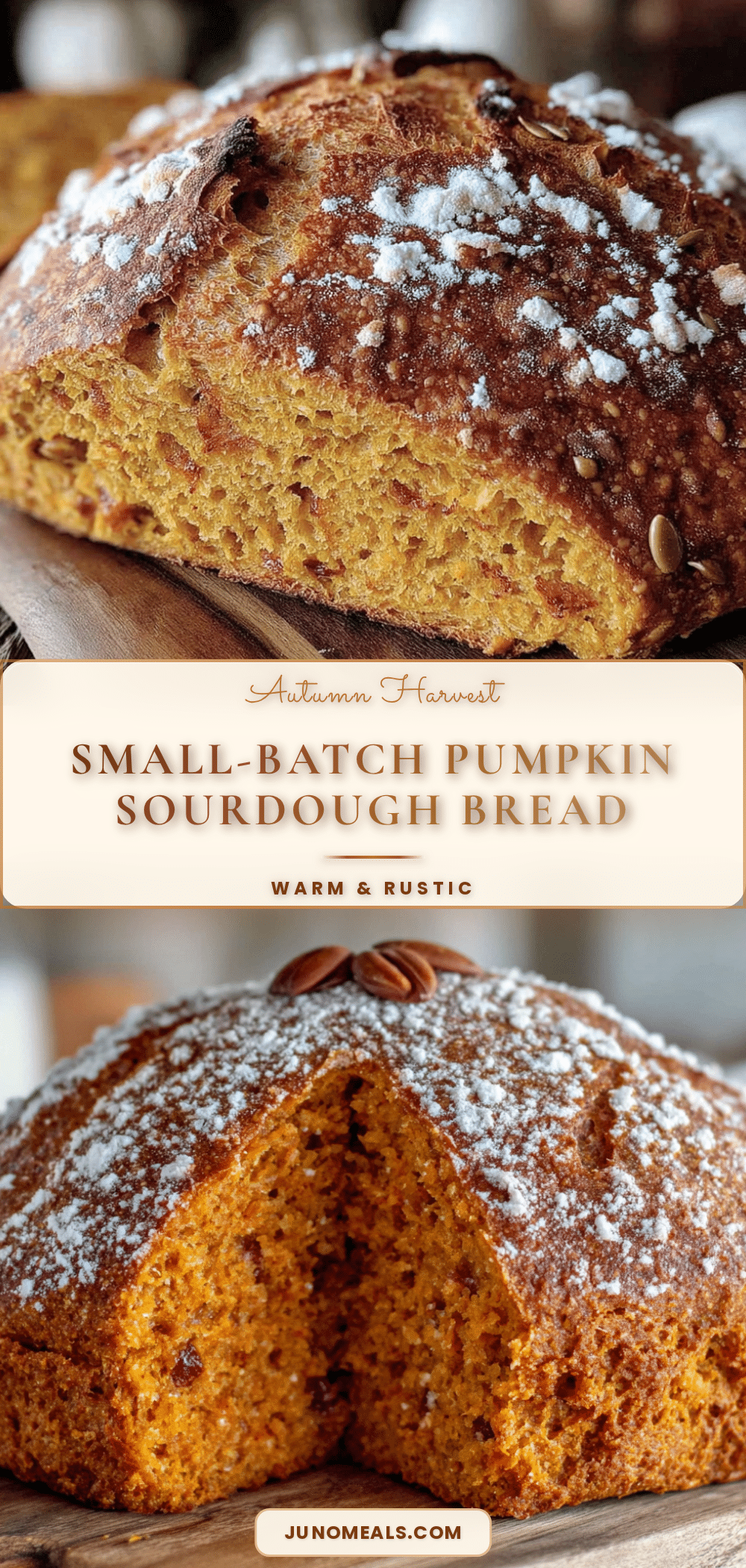 cozy small-batch pumpkin sourdough discard bread recipe