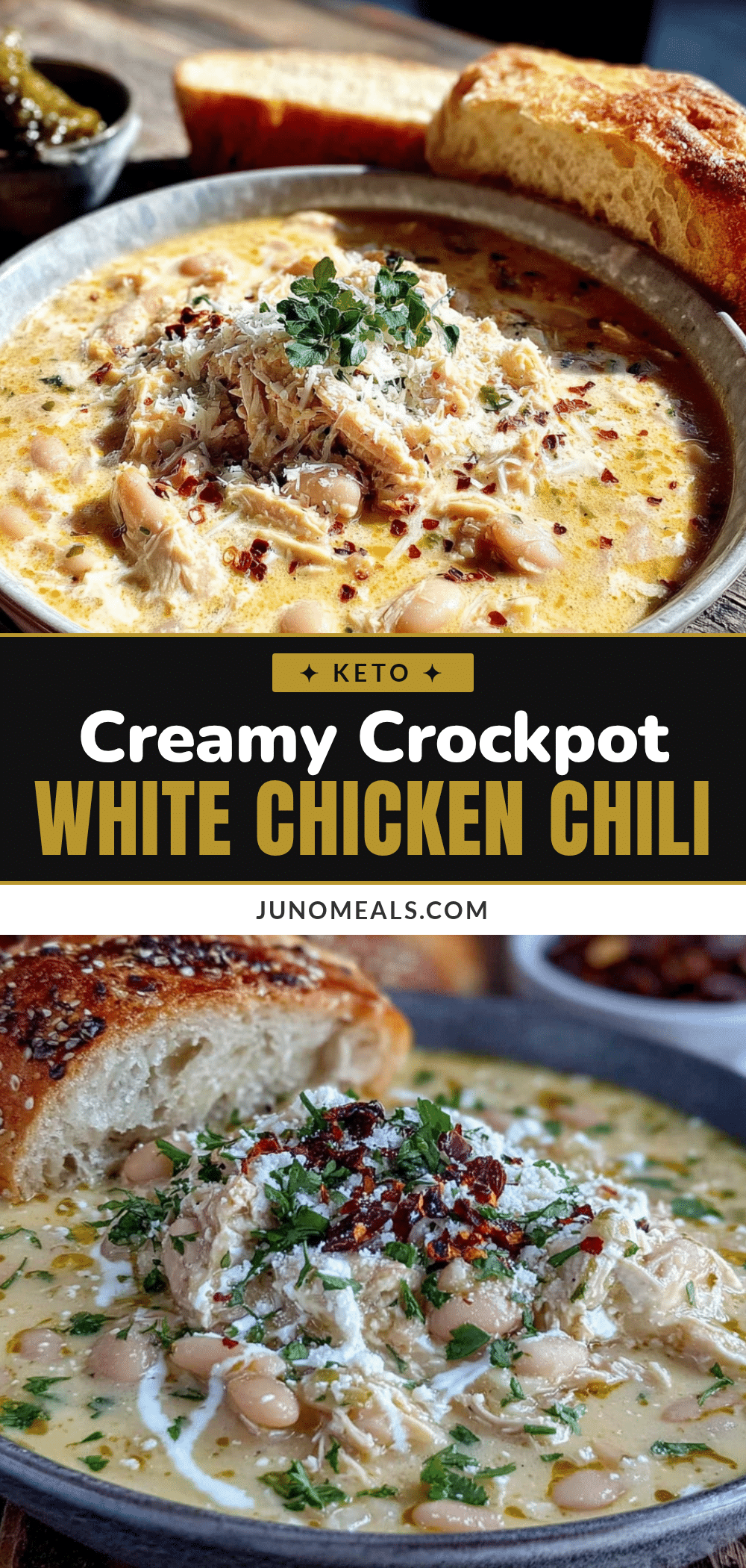 creamy crockpot white chicken chili recipe