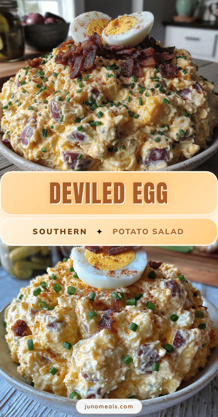 creamy loaded southern deviled egg potato salad recipe