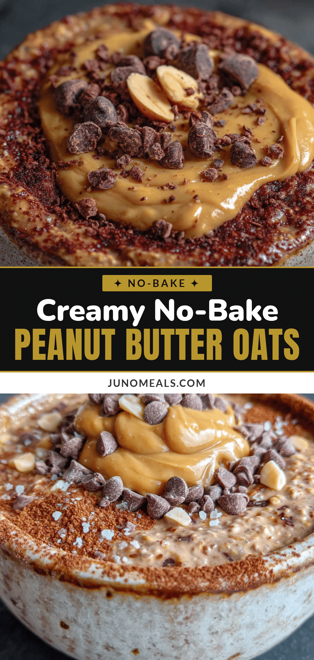 creamy no-bake chocolate peanut butter overnight oats recipe