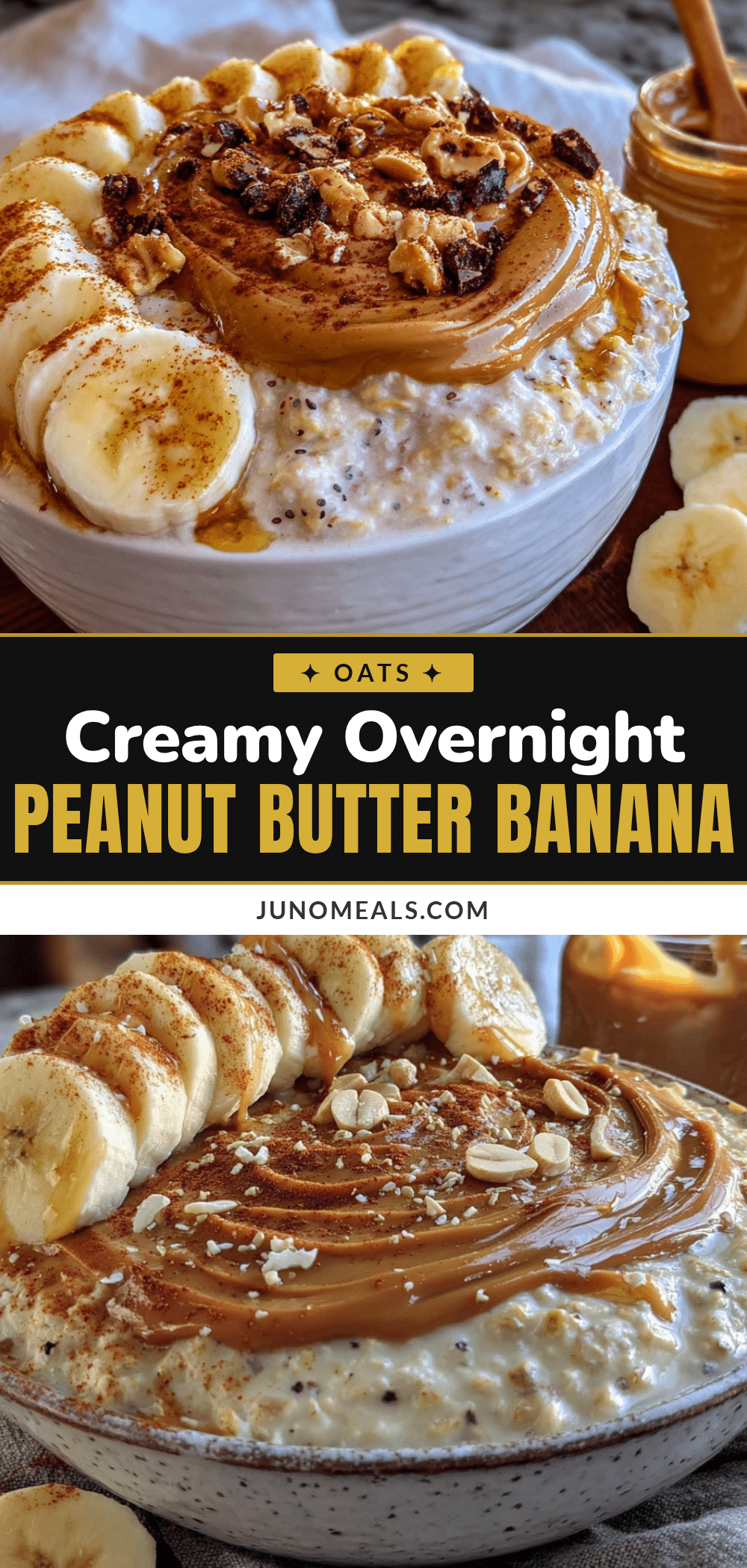 creamy overnight peanut butter banana oats recipe