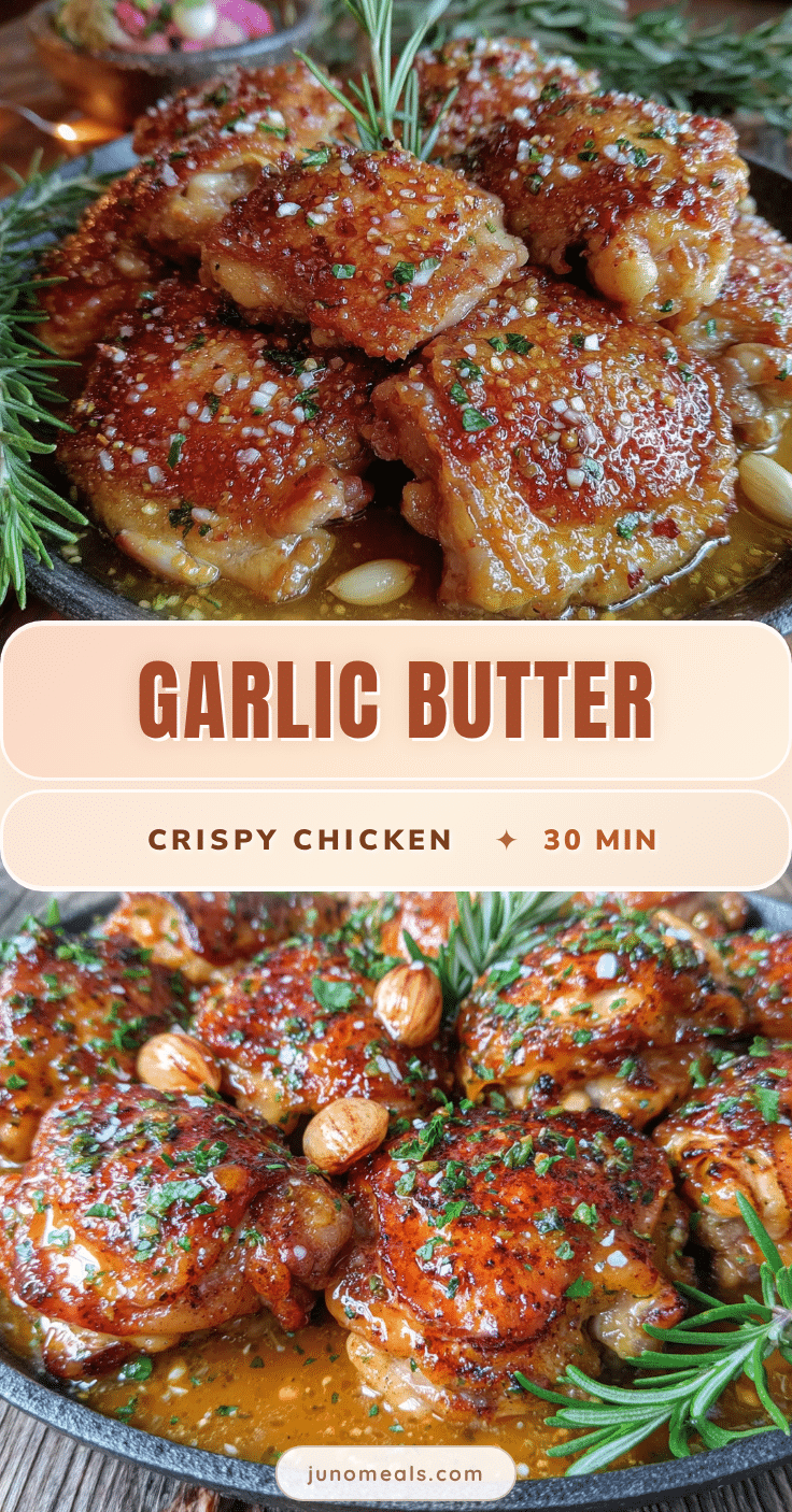 crispy garlic butter chicken thighs recipe