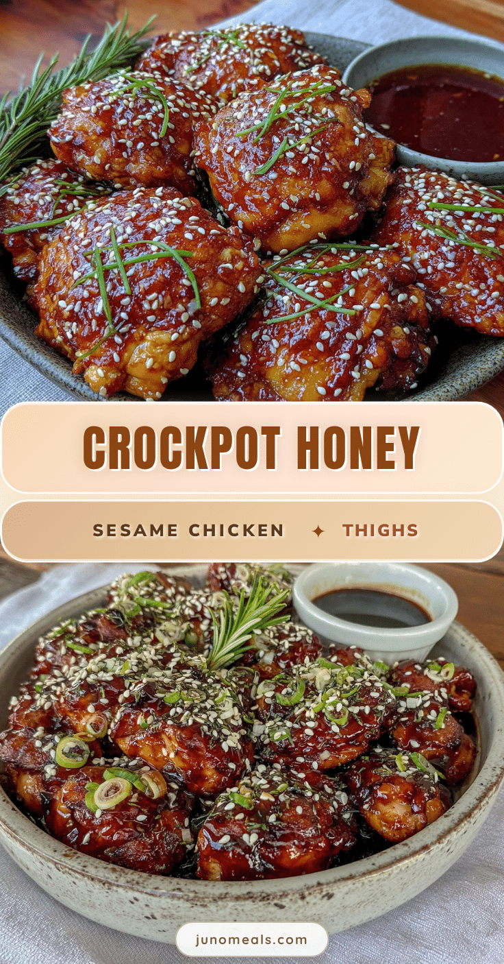 crockpot honey sesame chicken thighs recipe