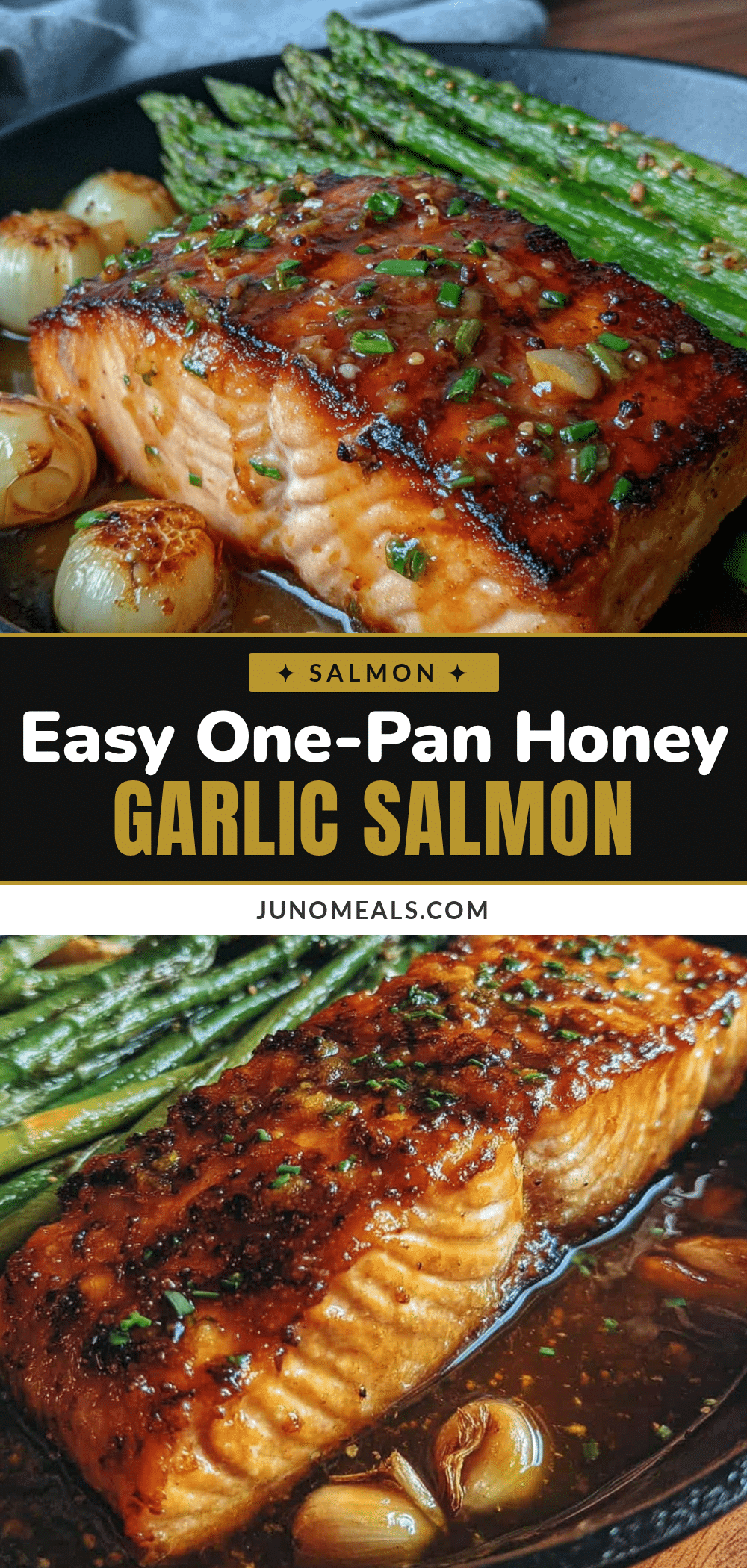 Easy One-Pan Honey Garlic Salmon with Asparagus recipe