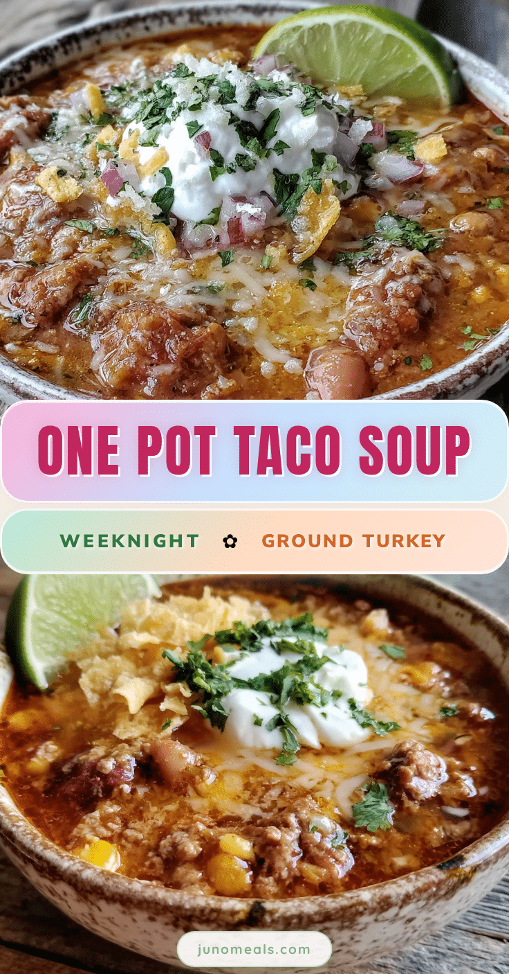 easy weeknight taco soup with ground turkey recipe