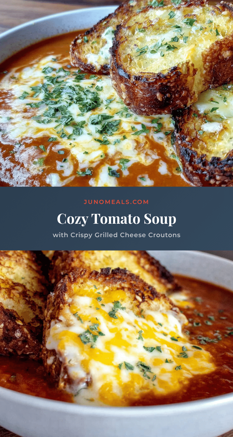 fresh tomato soup with grilled cheese croutons recipe