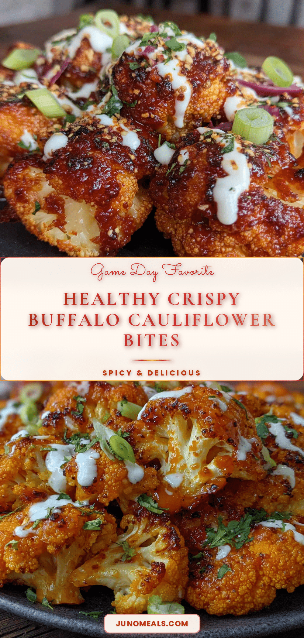 healthy baked buffalo cauliflower bites recipe