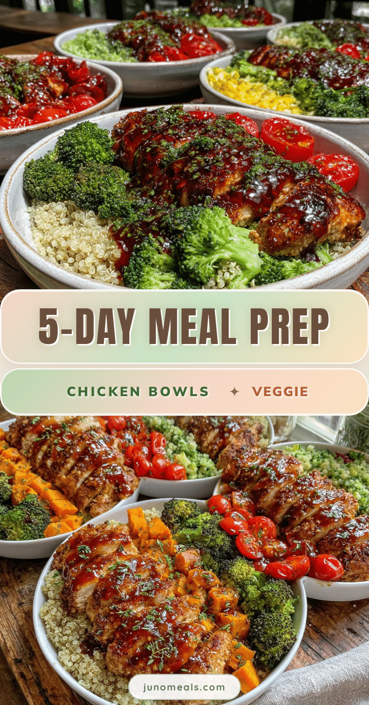 healthy meal prep chicken and veggie bowls recipe