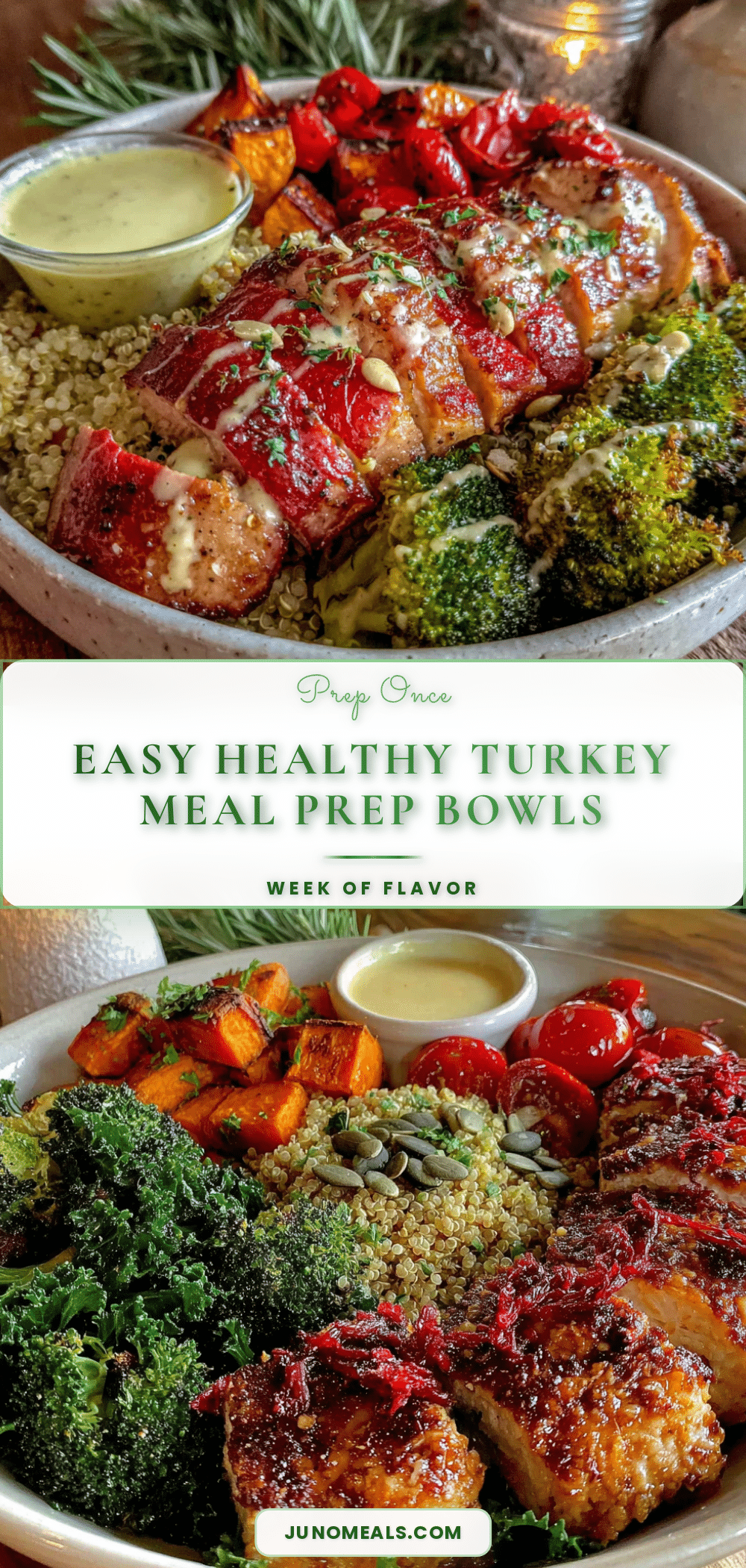healthy turkey meal prep bowls recipe
