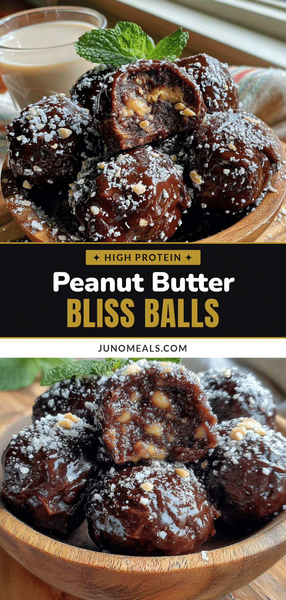high protein chocolate peanut butter protein balls recipe
