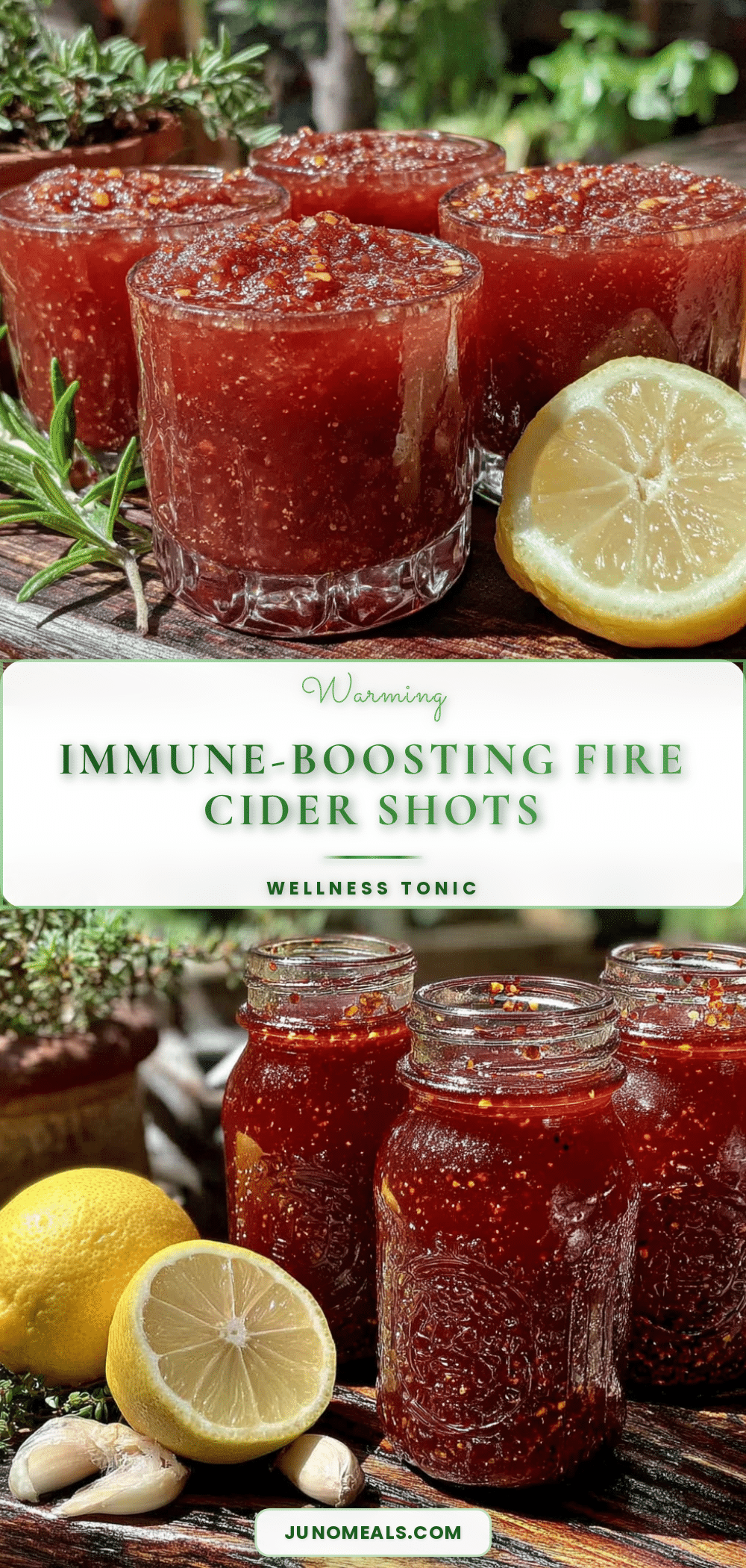Homemade Fire Cider Immune Boost Shots recipe