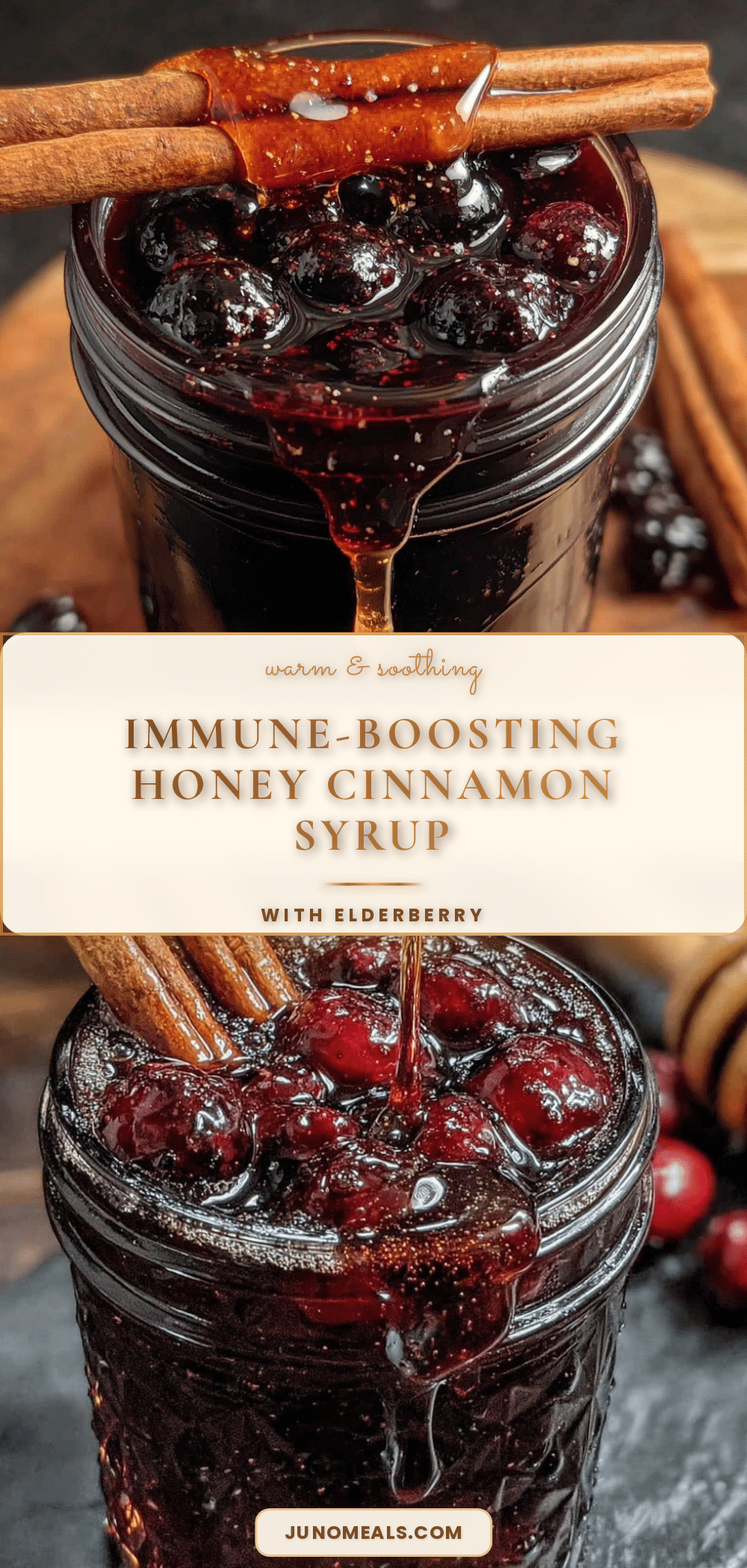 homemade honey cinnamon elderberry syrup recipe