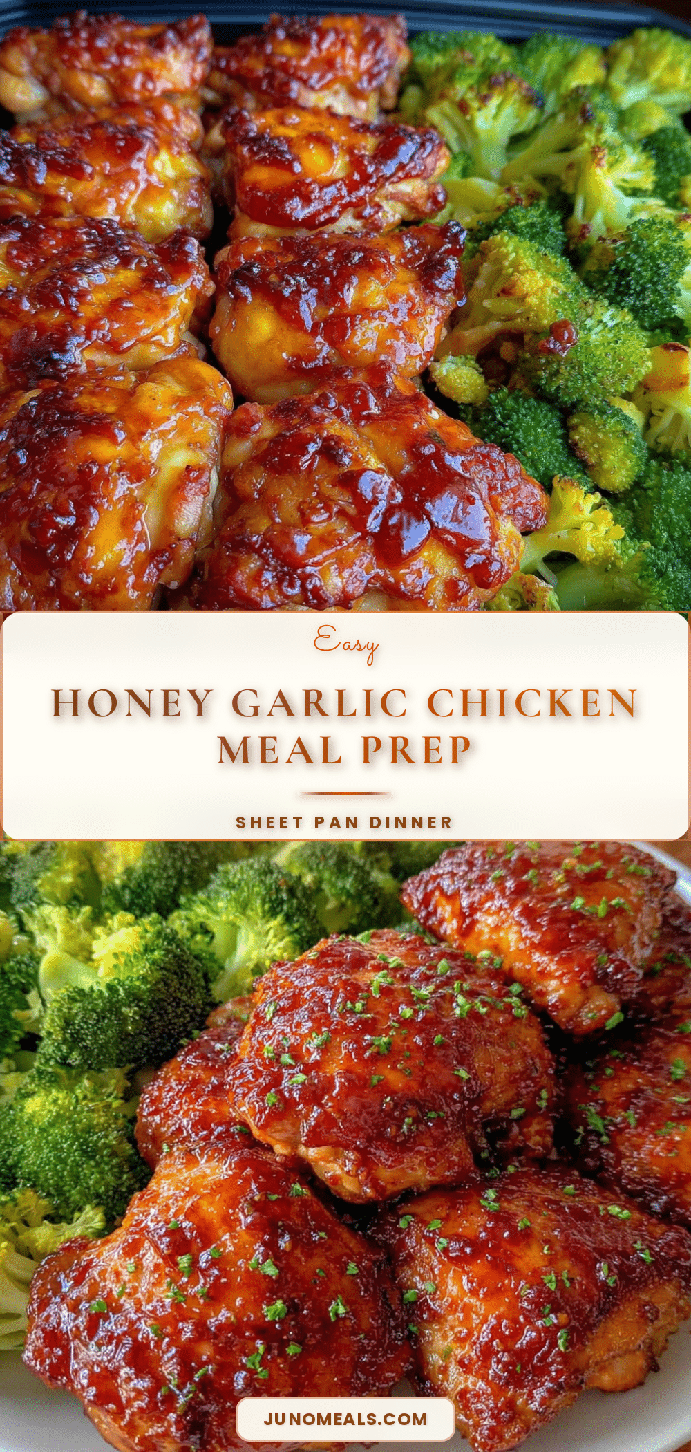 honey garlic chicken broccoli meal prep recipe