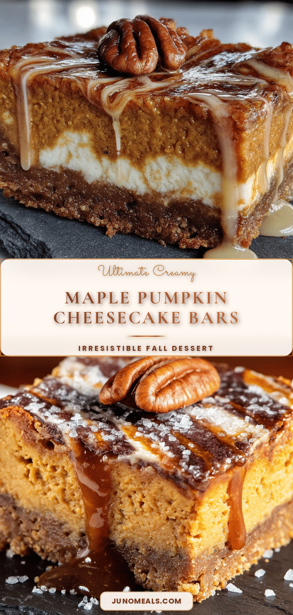 maple pumpkin cheesecake bars recipe
