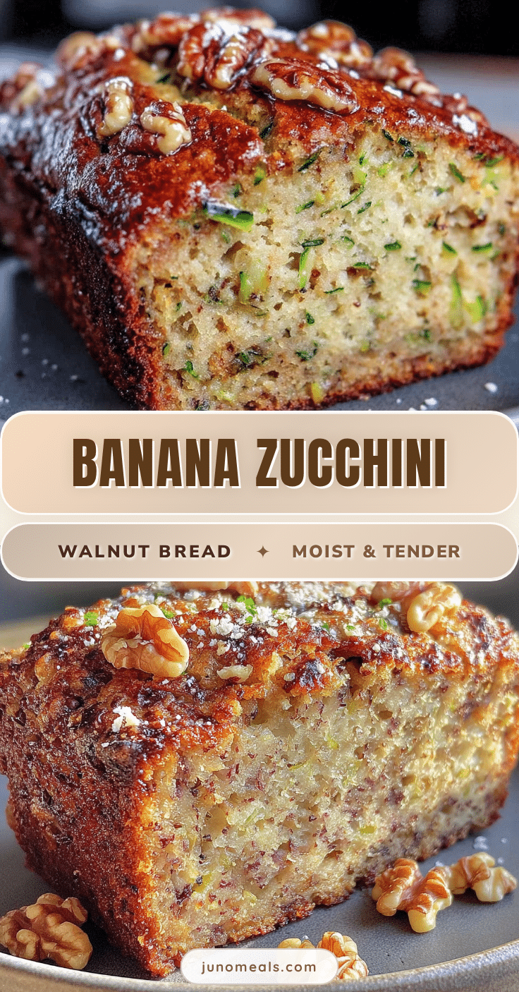 moist banana zucchini bread with walnuts recipe