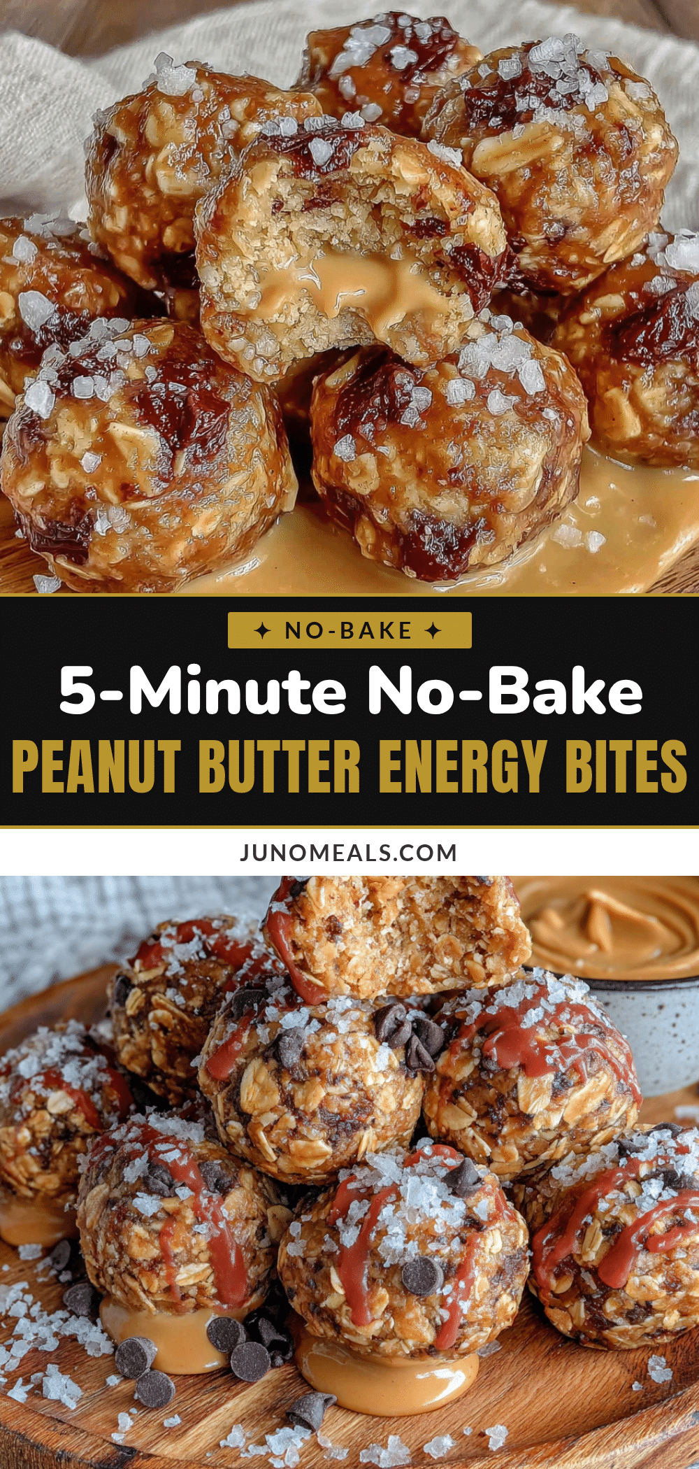 no-bake peanut butter oat energy bites recipe