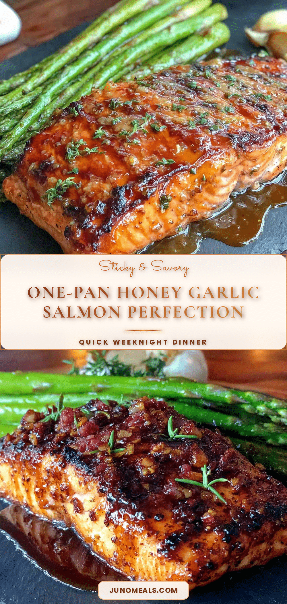 one-pan honey garlic salmon with asparagus recipe