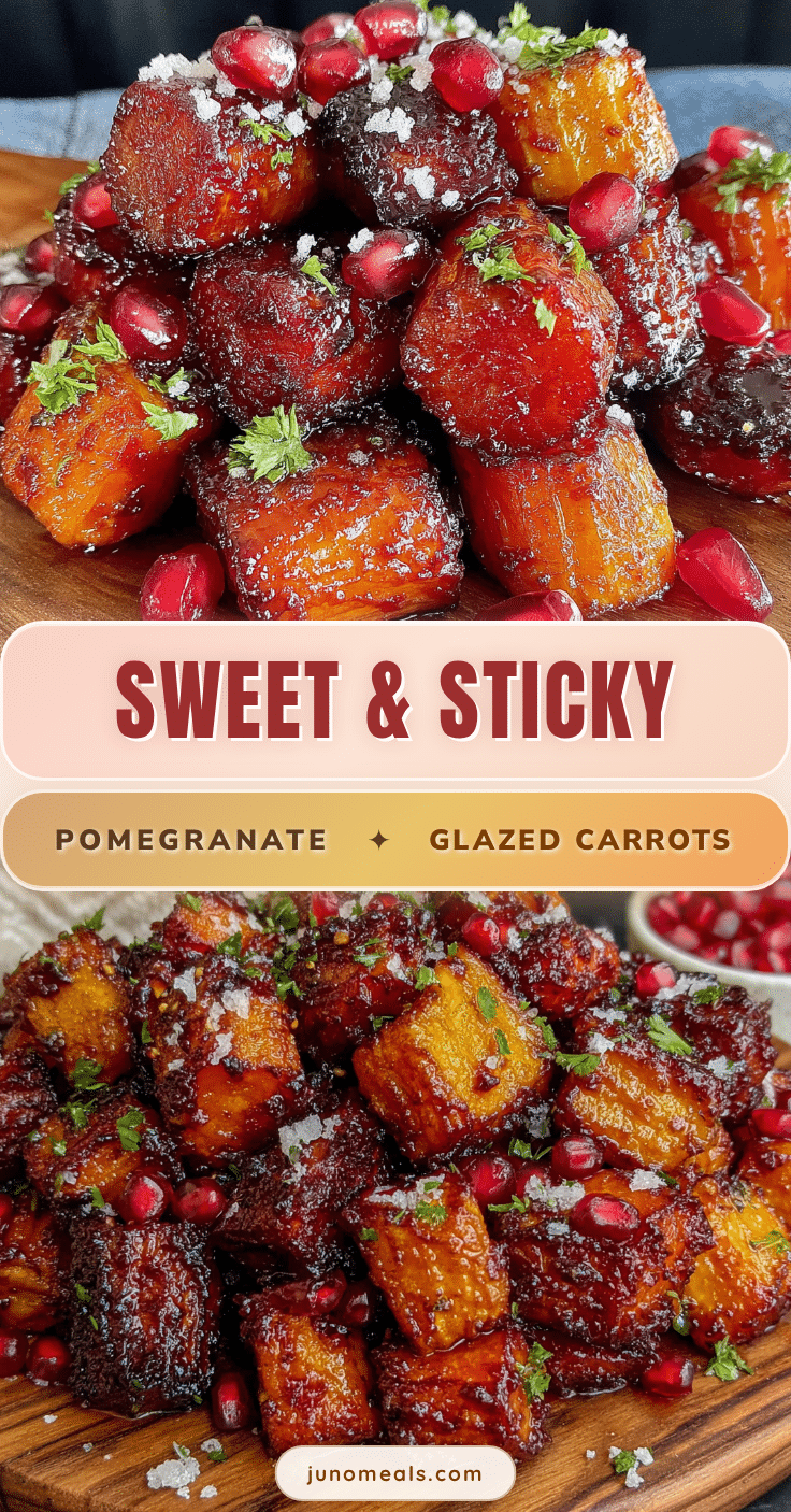 pomegranate glazed roasted carrots recipe