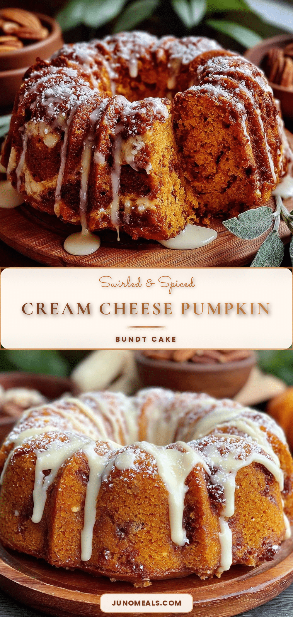 pumpkin bundt cake with cream cheese swirl recipe