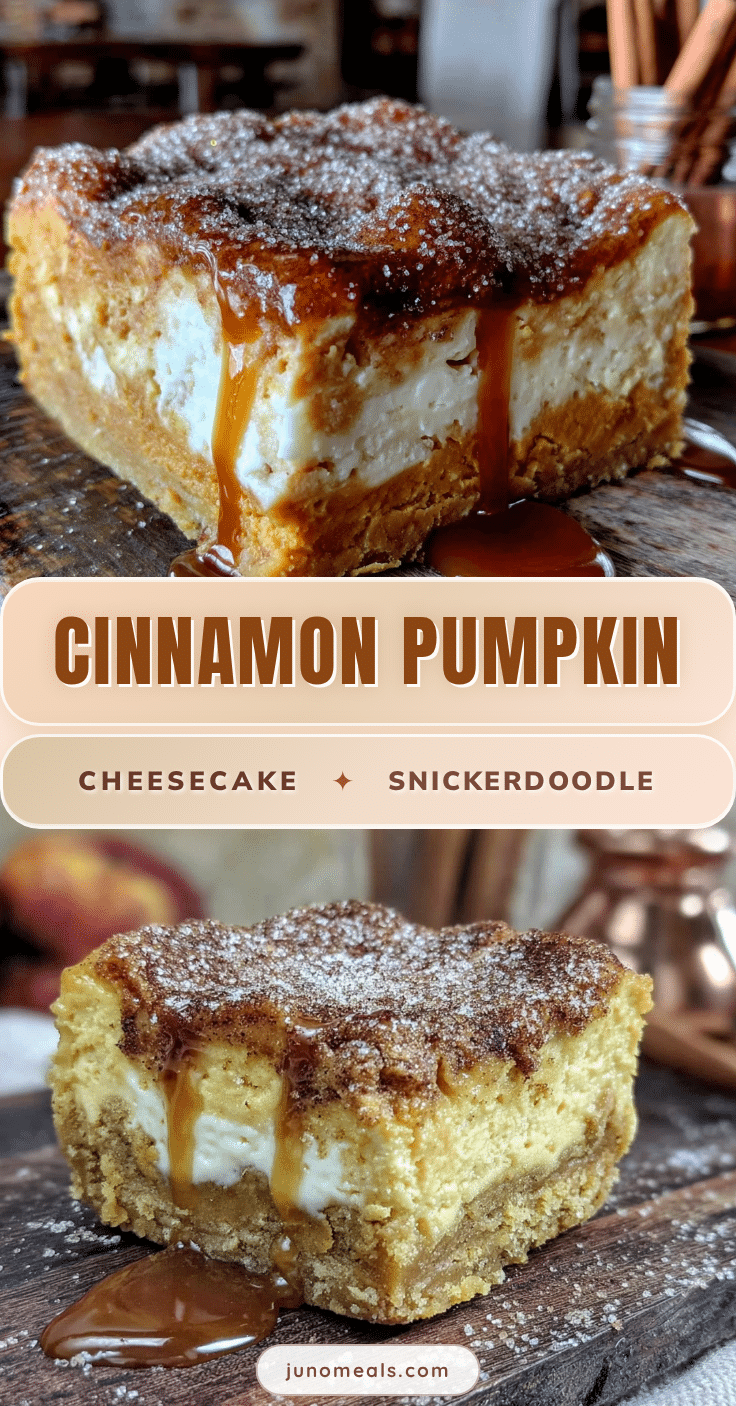 pumpkin cheesecake snickerdoodle bars recipe