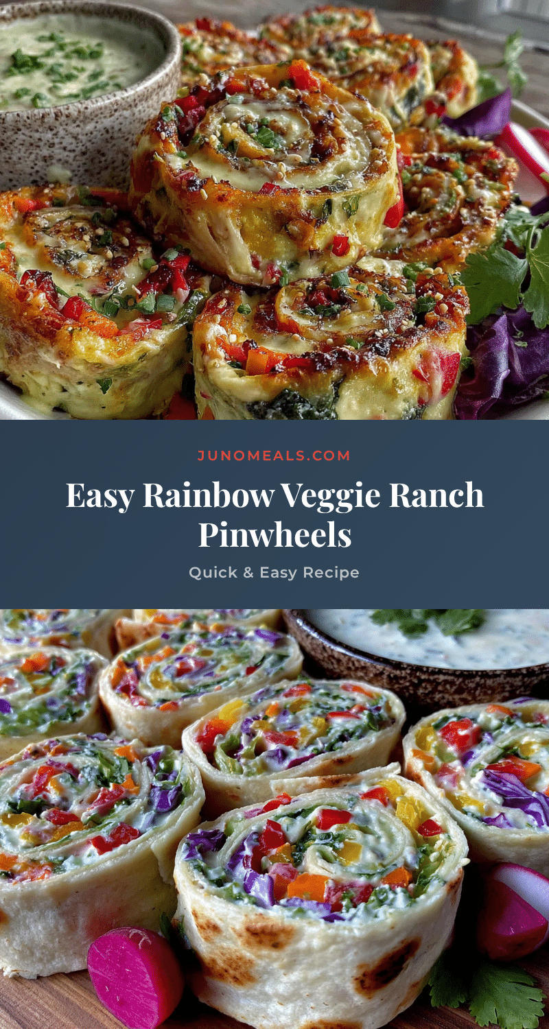 rainbow veggie ranch pinwheels recipe