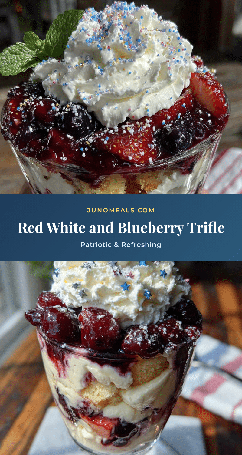 Red White and Blueberry Trifle recipe