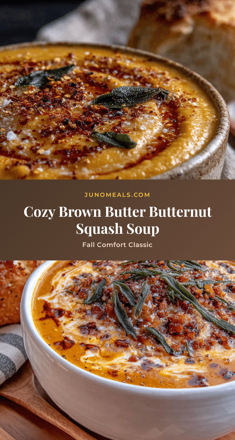 roasted butternut squash soup with brown butter sage recipe