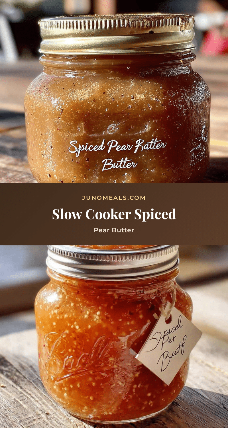 slow cooker spiced pear butter recipe