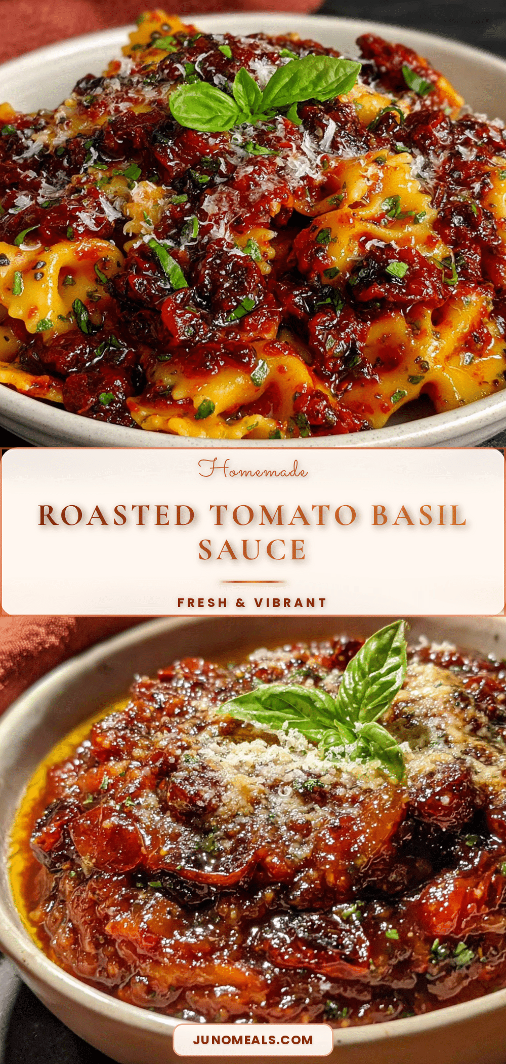 small-batch roasted tomato basil pasta sauce recipe