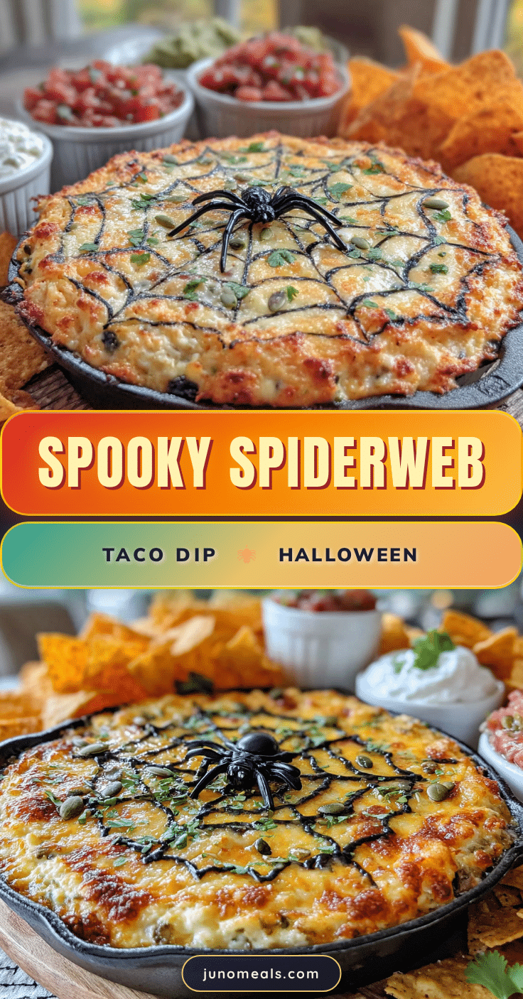 Spooky Spiderweb Taco Dip recipe