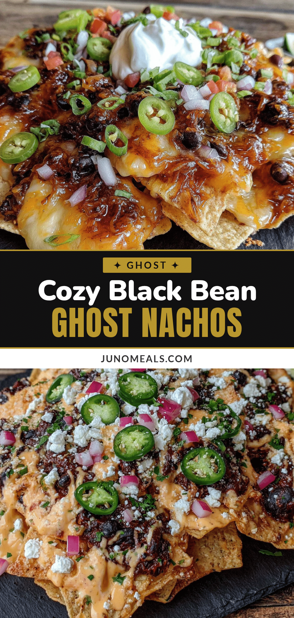 black bean ghost nachos recipe