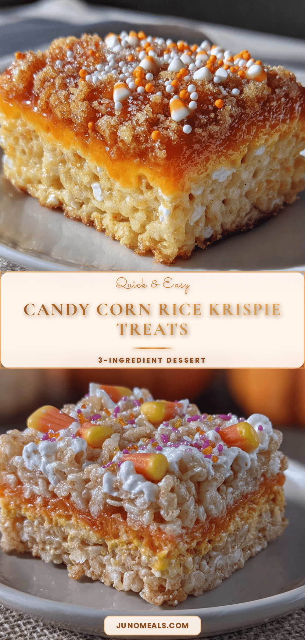 candy corn rice krispie treats recipe