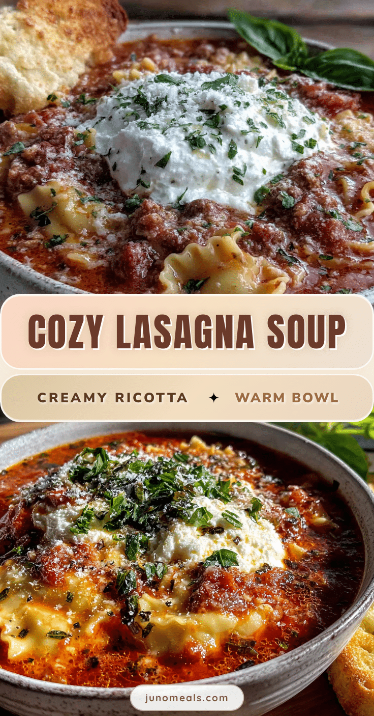 cozy lasagna soup with creamy ricotta recipe