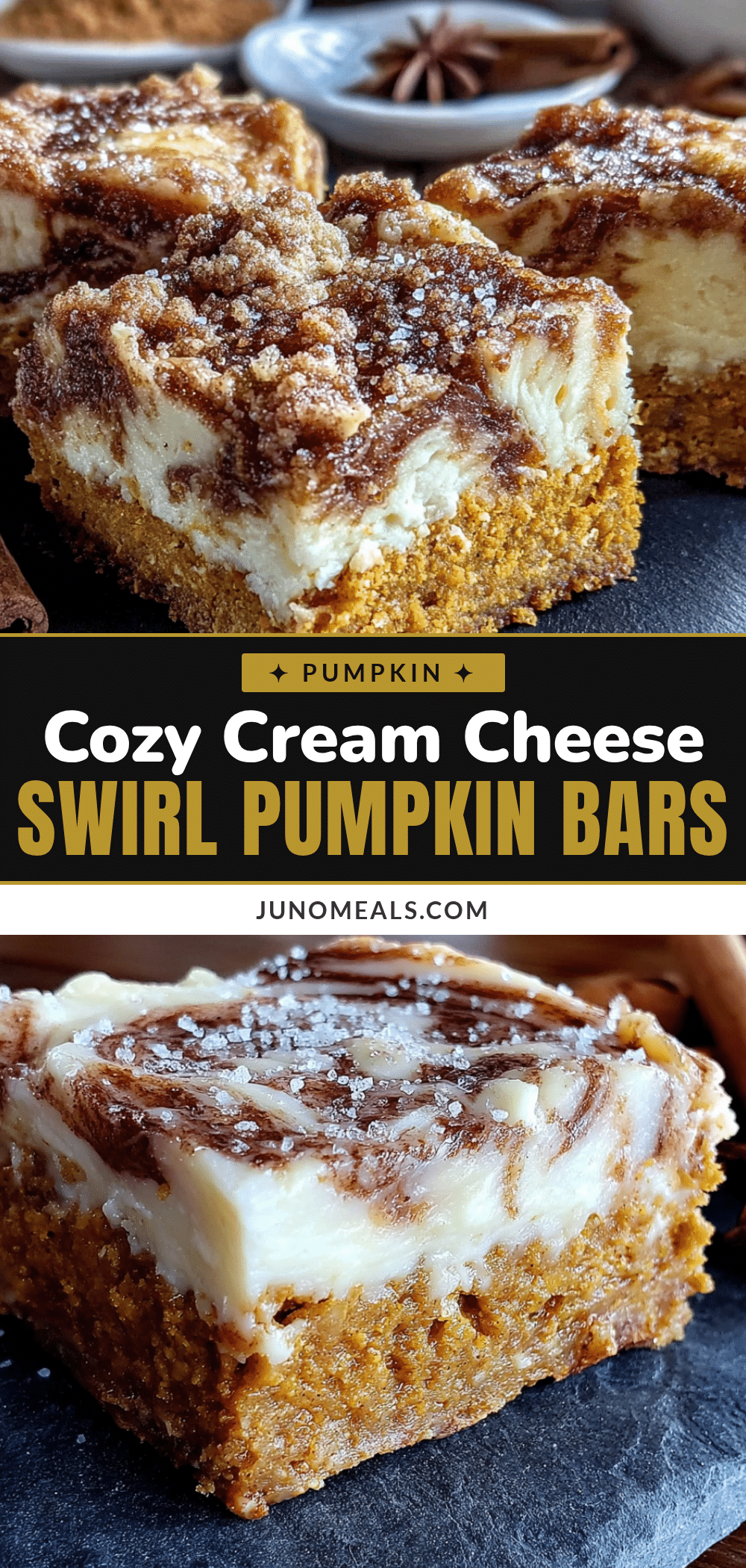 cream cheese swirl pumpkin bars recipe