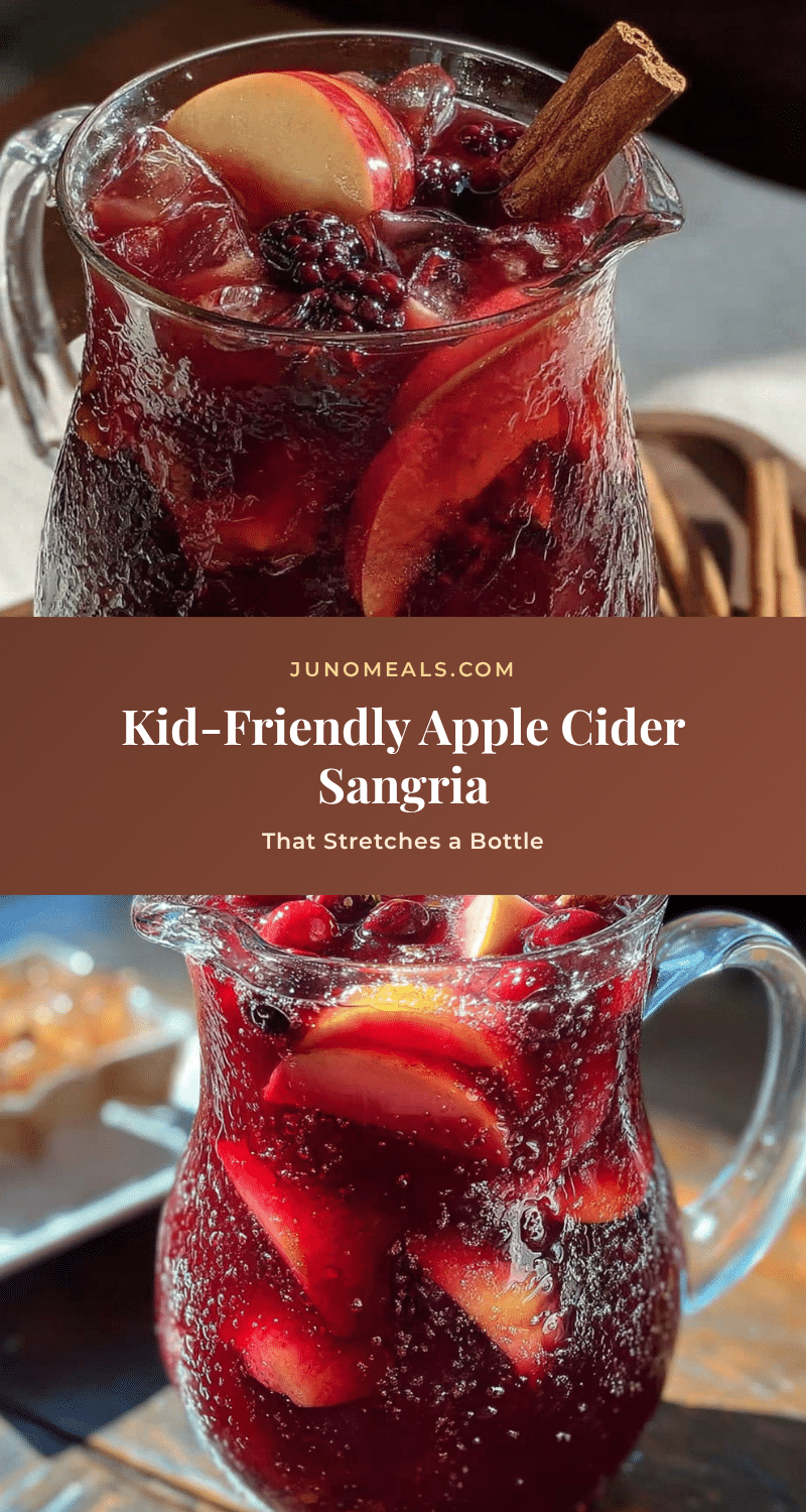 Easy kid-friendly apple cider sangria recipe