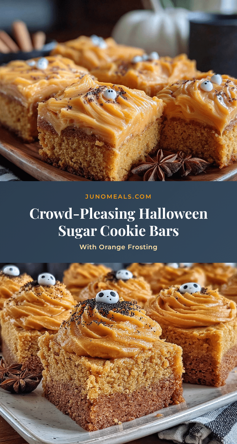 halloween sugar cookie bars with orange frosting recipe