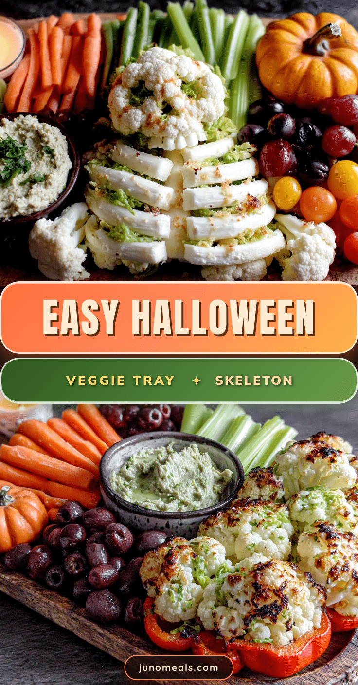 halloween veggie tray skeleton recipe