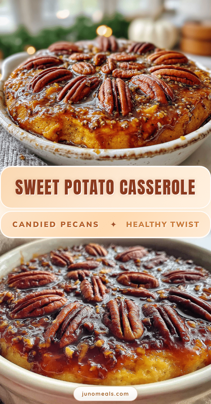 healthier sweet potato casserole with candied pecans recipe