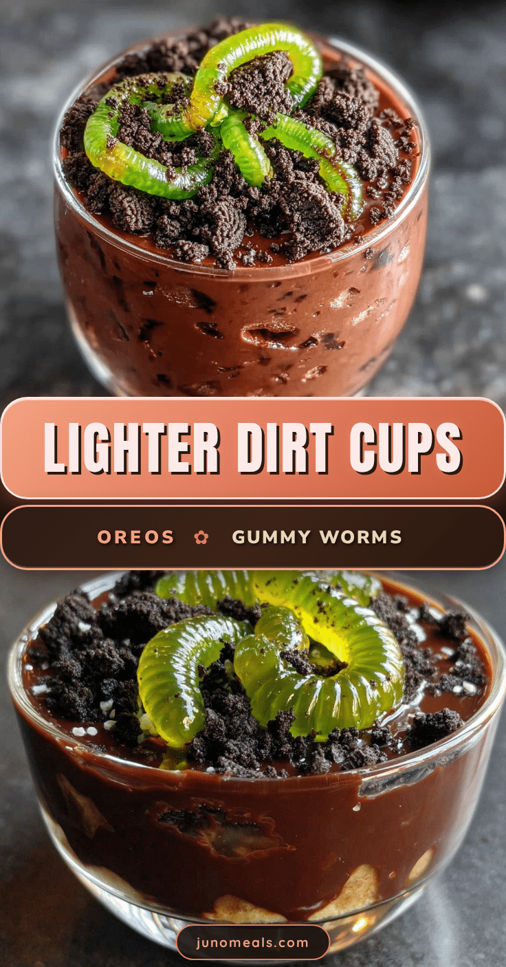 lighter halloween dirt cups recipe