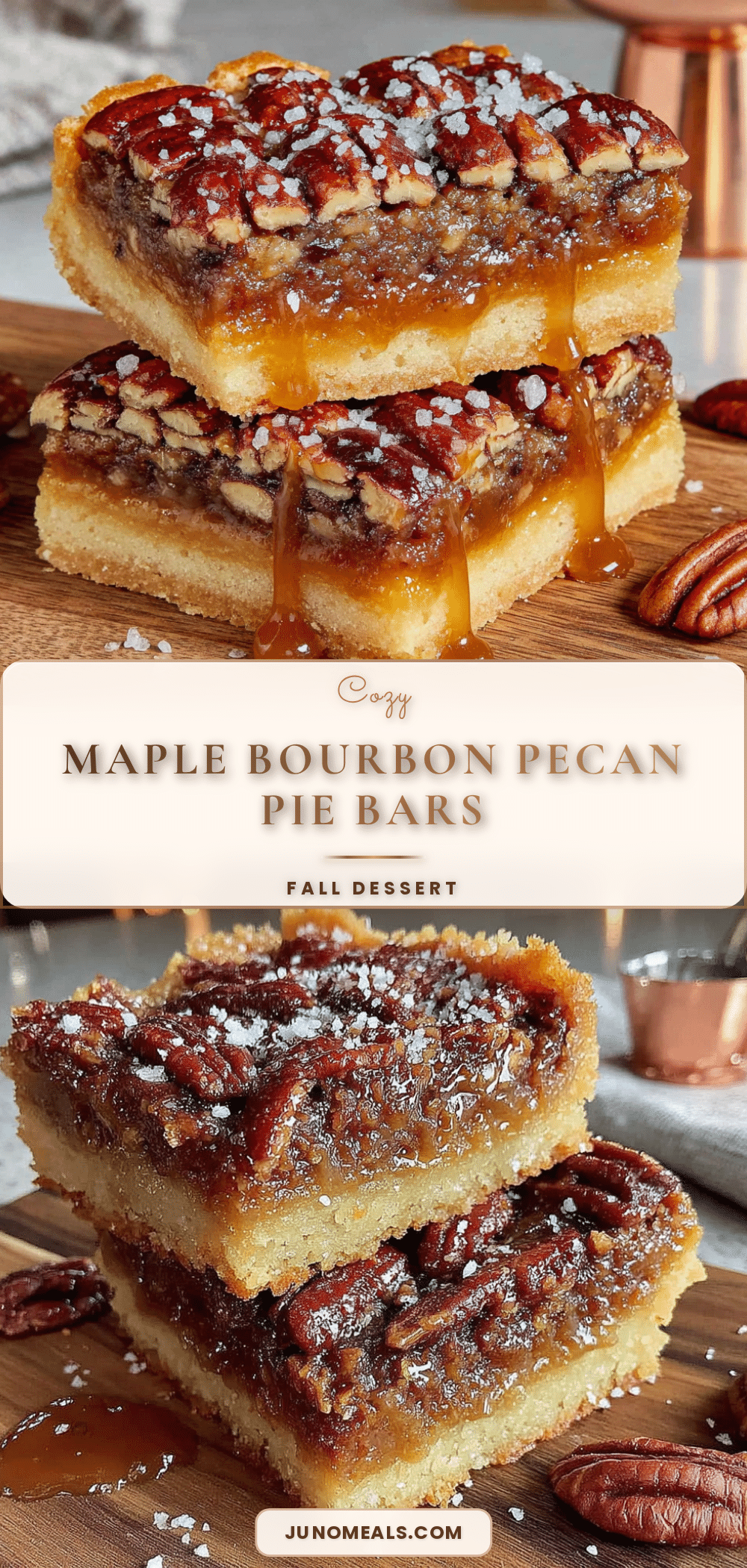 maple bourbon pecan pie bars recipe